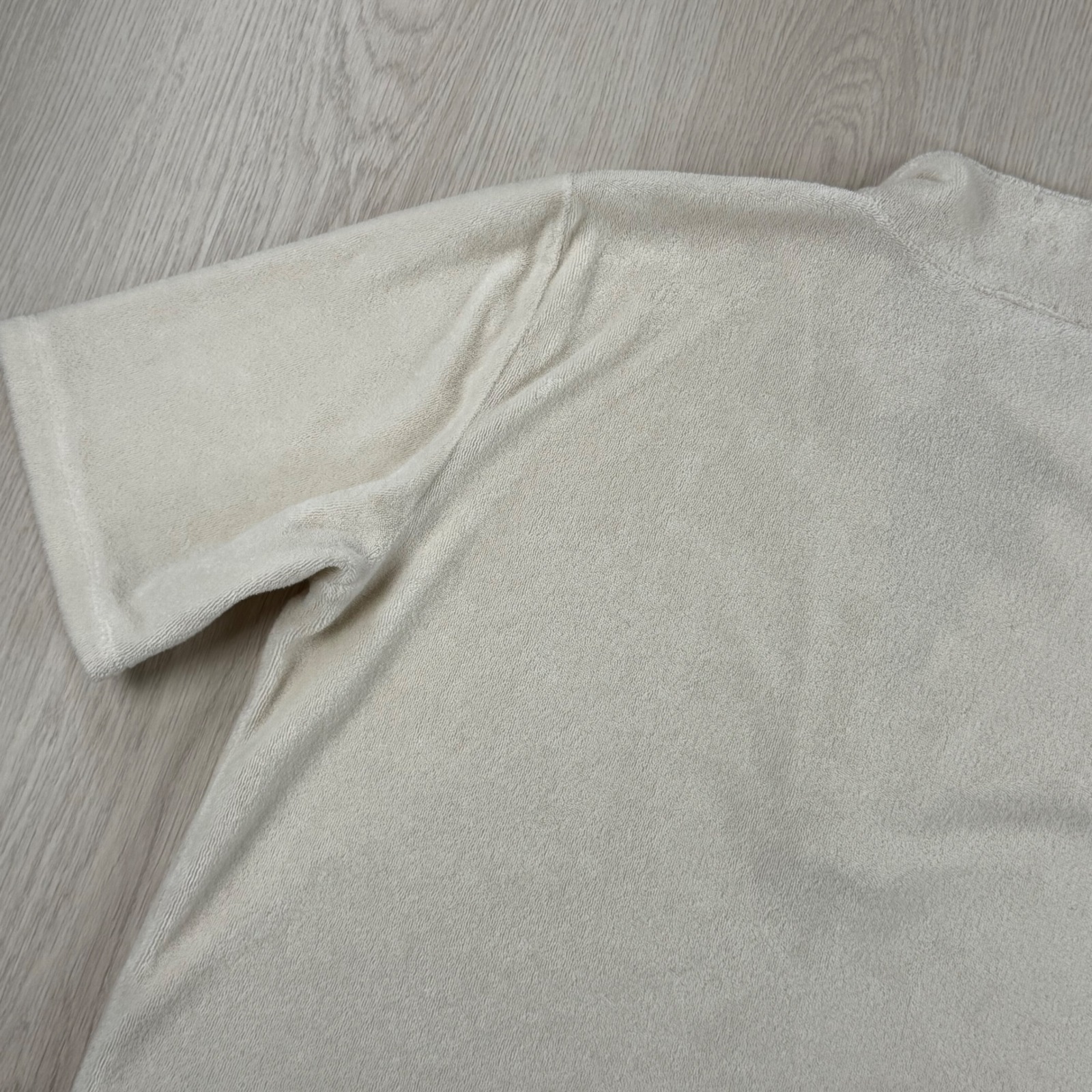 Cream Terry Polo Top Wilfred Free Soft Lounge Shirt Minimalist Casual Neutral — image 6 of 6